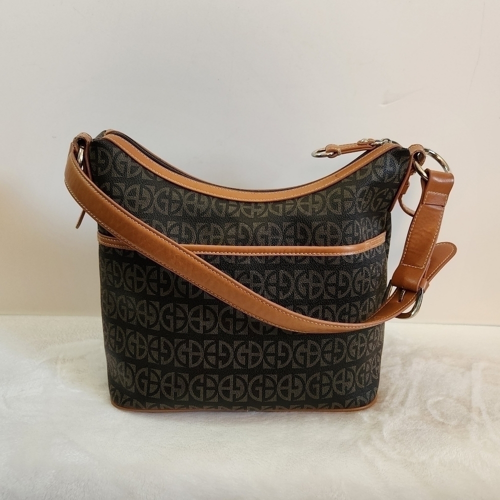 GIANI Bernini Block Signature Faux Leather Hobo Shoulder Bag Purse - Picture 2 of 16
